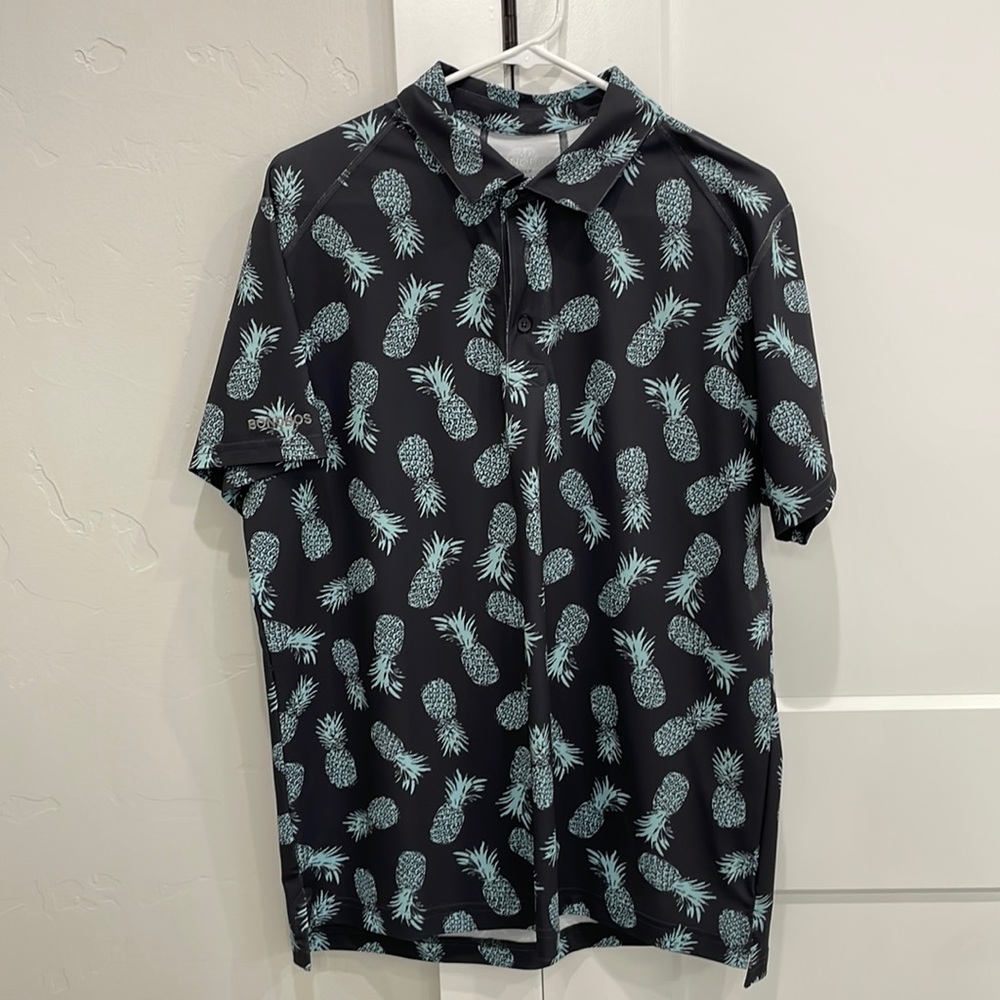 Bonobos golf shirt dancing pineapples size Large slim